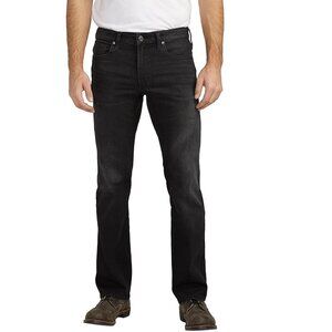 Silver Jeans Co Men's JACE Slim Bootcut Denim Stretch Black Causal 36x34